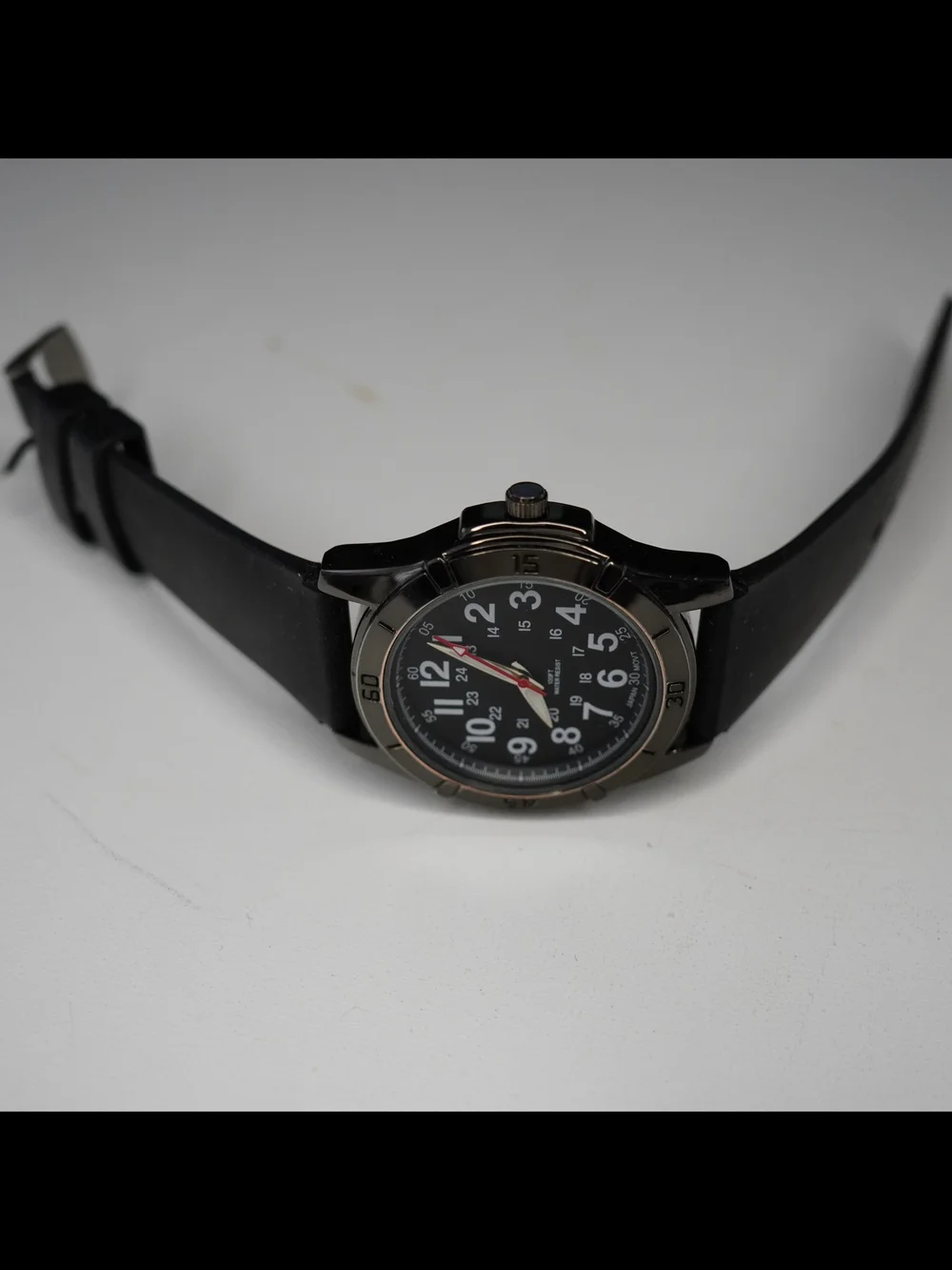 FMD Men's Quartz Watch Black Dial 100FT Water Resistant Japan Movt Black Band
